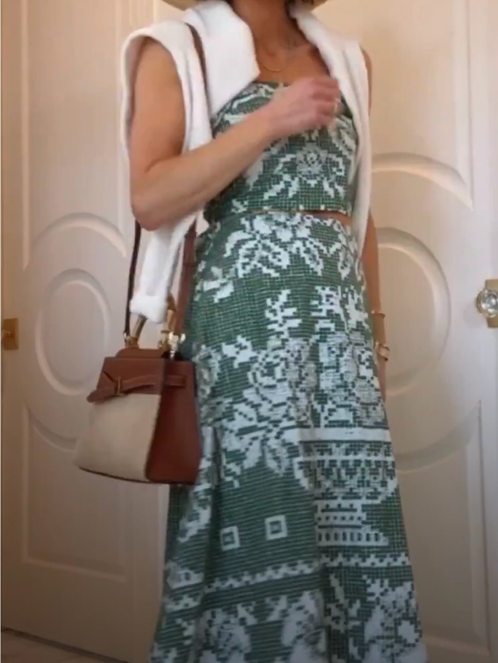 Cleobella Jasmine Mixed Print Cotton Poplin Maxi Skirt